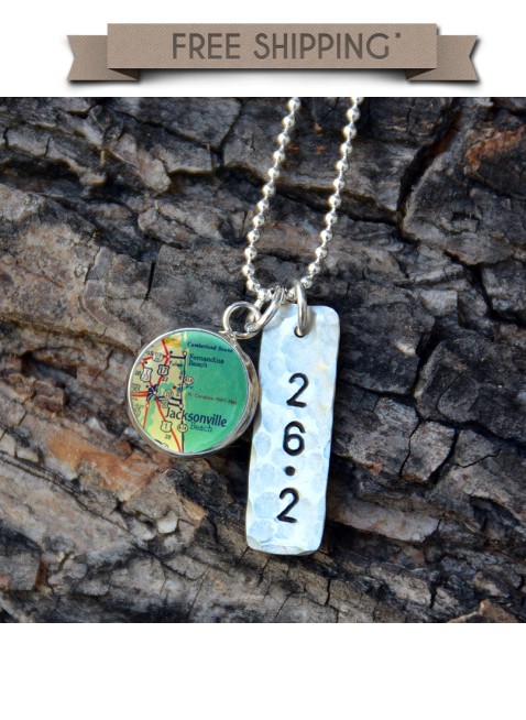 Jacksonville Beach Marathon Necklace
