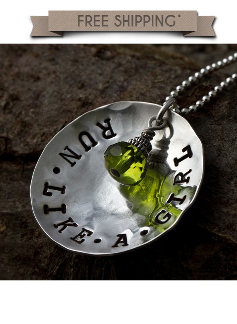 Runner Girl Necklace - Run Like A Girl